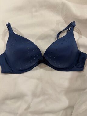 Victoria's Secret Navy Rhinestone Push-Up Bra